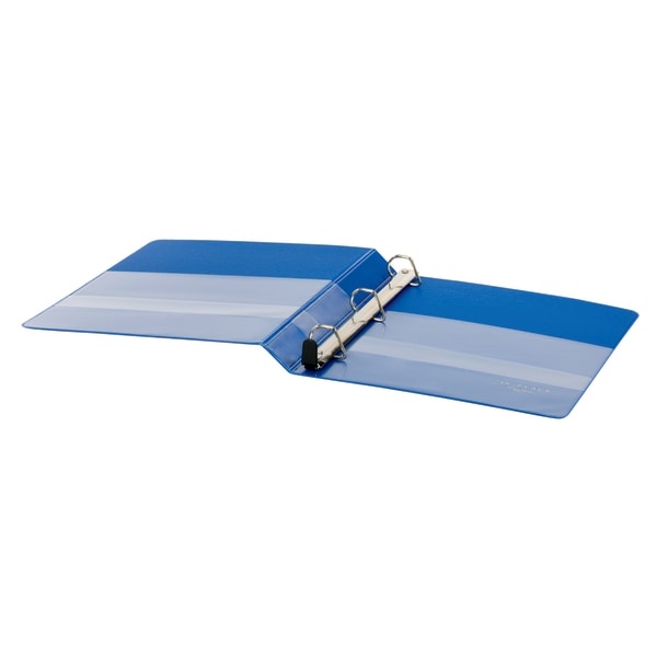 slide 4 of 5, Office Depot Brand Heavy-Duty View 3-Ring Binder, 1'' D-Rings, Blue, 1 in