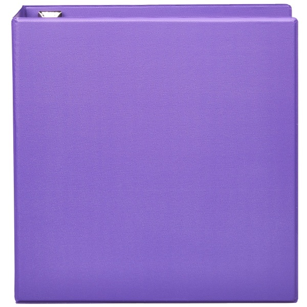 slide 3 of 4, Office Depot Heavy-Duty Easy-Open 3-Ring Binder, 2'' D-Rings, 49% Recycled, Purple, 2 in