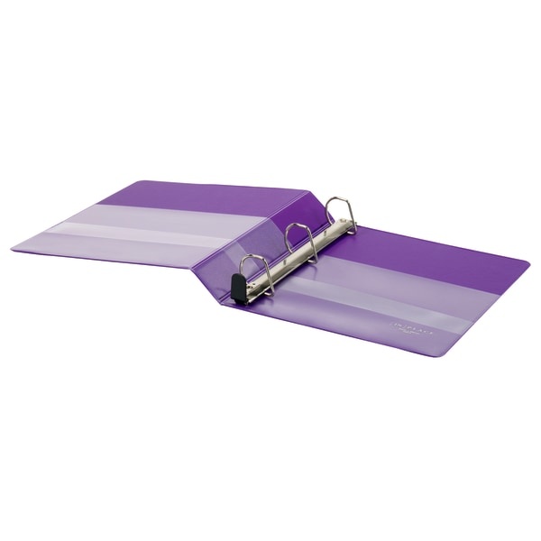 slide 5 of 5, Office Depot [In]Place Heavy-Duty Easy-Open 3-Ring Binder, 1 1/2'' D-Rings, Purple, 1 ct