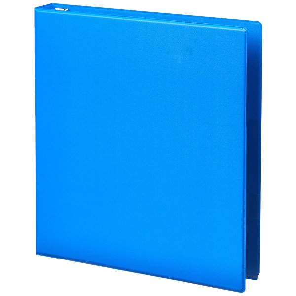 slide 5 of 6, Office Depot Brand Heavy-Duty 3-Ring Binder, 1'' D-Rings, 49% Recycled, Blue, 1 in
