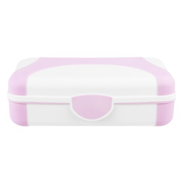 slide 3 of 7, Office Depot Brand Overmolded Web Pencil Box, 2-3/4''H X 5-1/4''W X 8''D, Pink/White, 1 ct