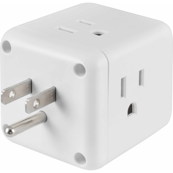 slide 5 of 6, Ativa 3-Outlet/2-Usb Surge Protector Cube Tap, White, 57910, 1 ct