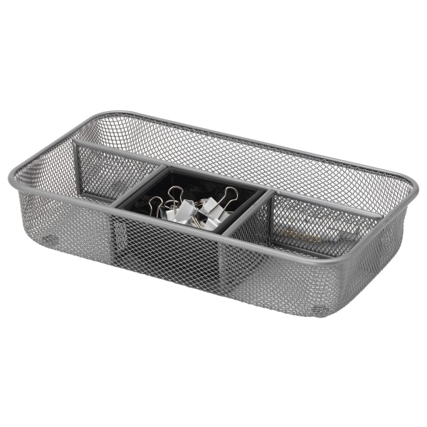 slide 3 of 4, Brenton Studio Silver Mesh Drawer Organizer, 1 ct