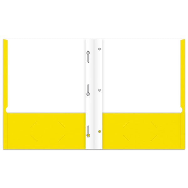 slide 2 of 2, Office Depot Brand 2-Pocket Paper Folder With Prongs, Letter Size, Yellow, 1 ct