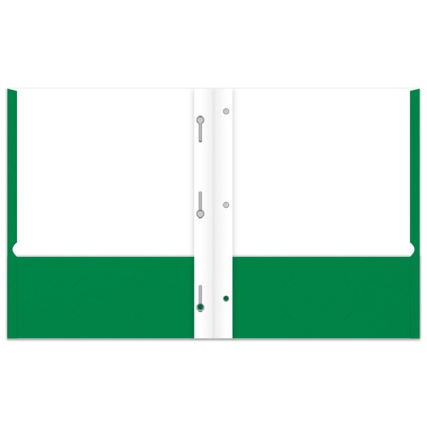 slide 2 of 2, Office Depot Brand 2-Pocket Paper Folder With Prongs, Letter Size, Green, 1 ct