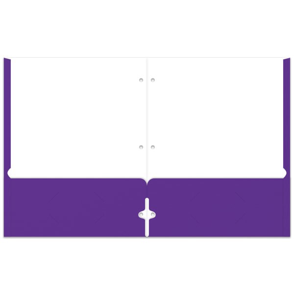 slide 2 of 2, Office Depot Brand 2-Pocket Paper Folder, Letter Size, Purple, 1 ct