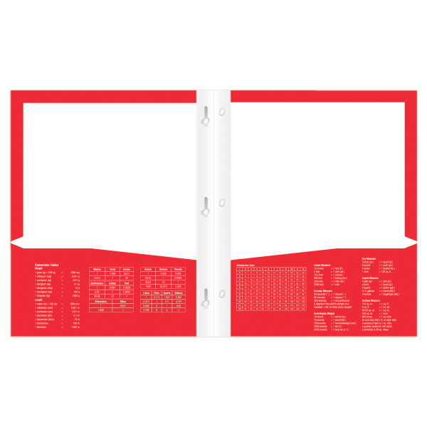 slide 2 of 2, Office Depot Brand Stellar Laminated 3-Prong Paper Folder, Letter Size, Red, 1 ct