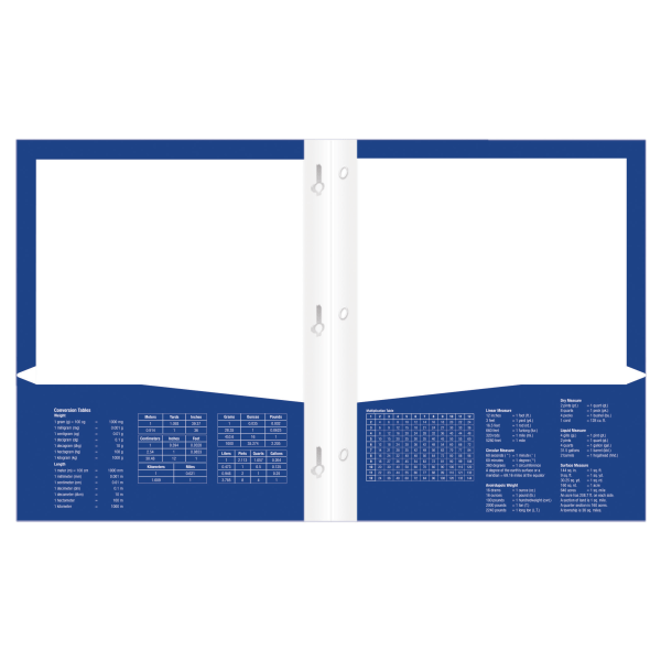 slide 2 of 2, Office Depot Brand Stellar Laminated 3-Prong Paper Folder, Letter Size, Blue, 1 ct