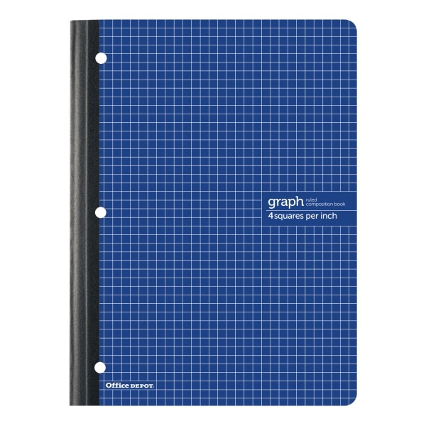 slide 4 of 5, Office Depot Brand Composition Notebook, 8 1/2'' X 11'', Quadrille Ruled, 160 Pages (80 Sheets), Assorted Colors, 80 ct