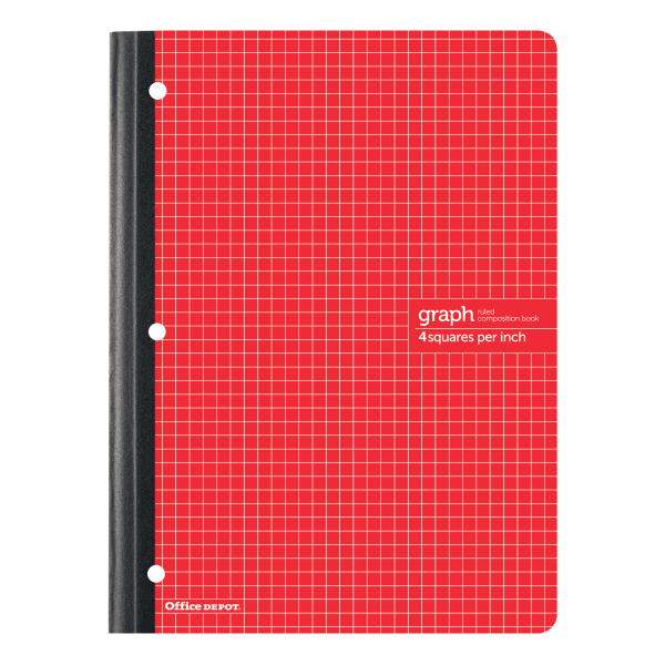 slide 2 of 5, Office Depot Brand Composition Notebook, 8 1/2'' X 11'', Quadrille Ruled, 160 Pages (80 Sheets), Assorted Colors, 80 ct