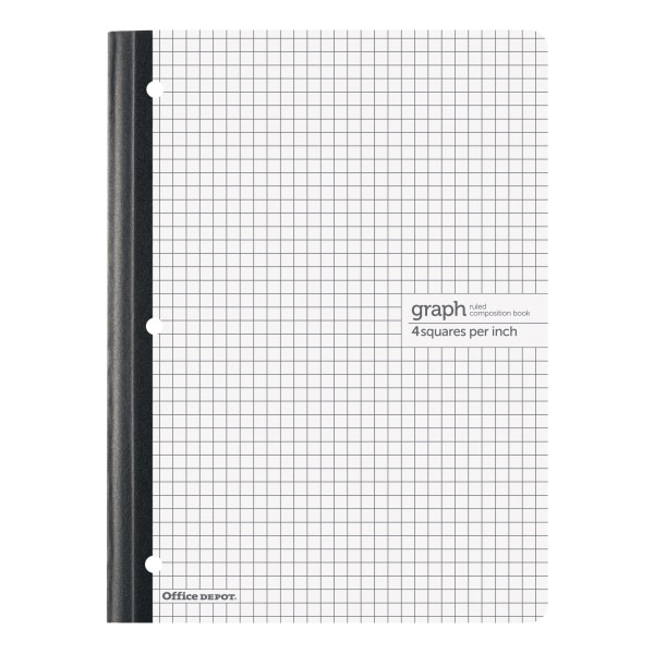 slide 5 of 5, Office Depot Brand Composition Notebook, 8 1/2'' X 11'', Quadrille Ruled, 160 Pages (80 Sheets), Assorted Colors, 80 ct