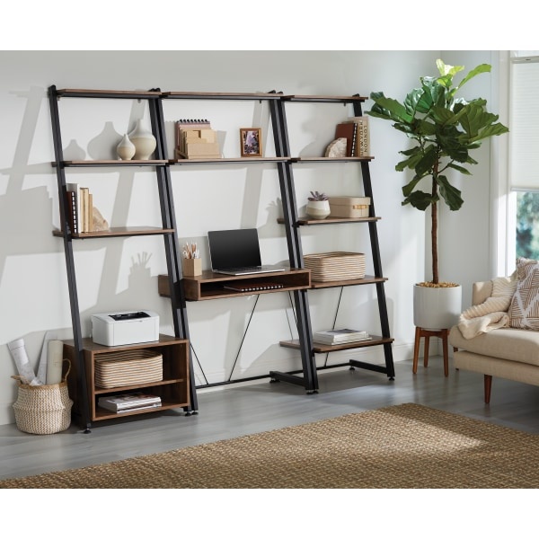 slide 6 of 10, Realspace Belling 73''H Leaning 5-Shelf Bookcase, Modern Oak, 1 ct