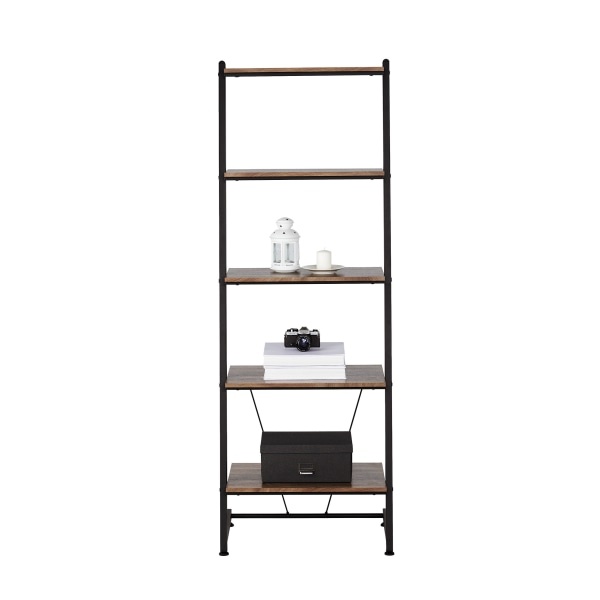 slide 10 of 10, Realspace Belling 73''H Leaning 5-Shelf Bookcase, Modern Oak, 1 ct