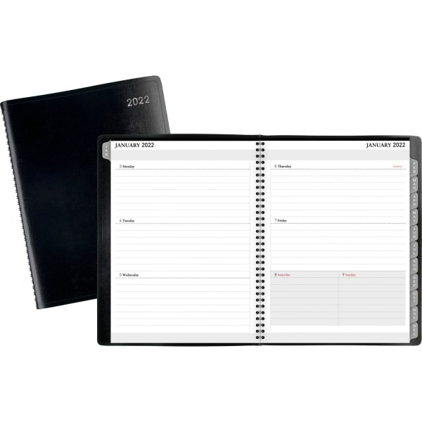 slide 3 of 3, Office Depot Weekly/Monthly Planner, 8-1/2'' X 11'', Black, January To December 2022, Od711900, 1 ct