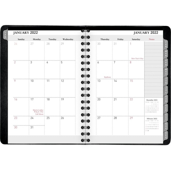 slide 3 of 4, Office Depot Brand Weekly/Monthly Planner, 4'' X 6'', Black, January To December 2022, Od711500, 1 ct