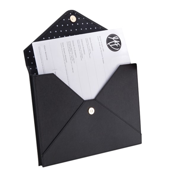 slide 7 of 7, See Jane Work Faux Leather Document Pouch, Black, 1 ct