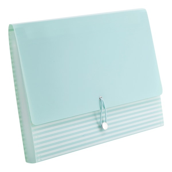 slide 4 of 4, See Jane Work Poly Expanding File Folder, 13-Pocket, Letter Size, 13'' Expansion, Blue, 13 in