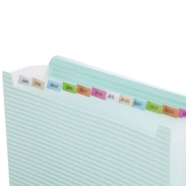 slide 2 of 4, See Jane Work Poly Expanding File Folder, 13-Pocket, Letter Size, 13'' Expansion, Blue, 13 in