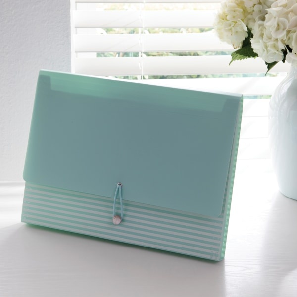 slide 3 of 4, See Jane Work Poly Expanding File Folder, 13-Pocket, Letter Size, 13'' Expansion, Blue, 13 in