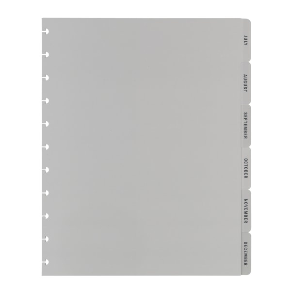 slide 4 of 4, TUL Discbound Monthly Planner Refill With 12 Tab Dividers, Letter Size, 8-1/2" X 11", Gray, January To December 2022, TULmthdvr-Lt, 1 ct