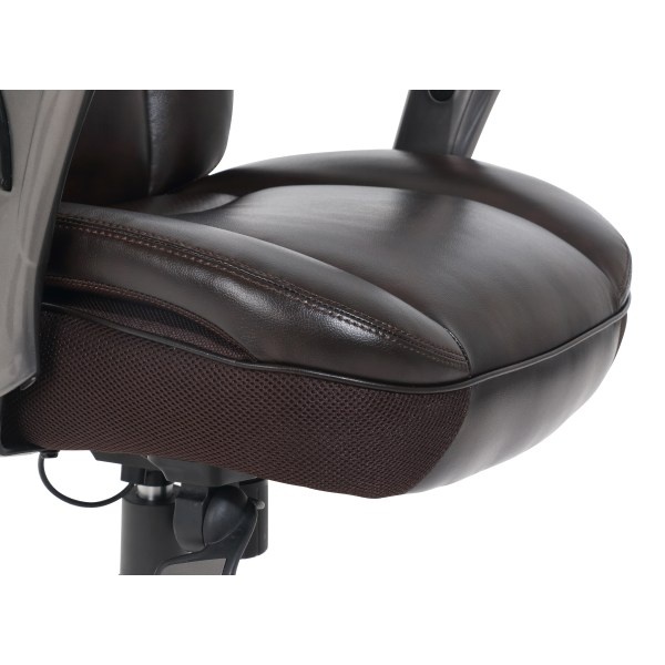 slide 7 of 8, Serta Smart Layers Siena Manager Bonded Leather Mid-Back Chair, Brown, 1 ct