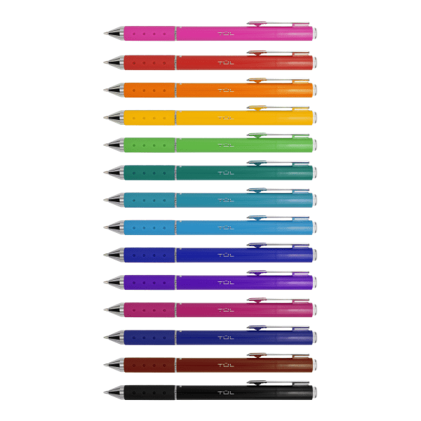 slide 2 of 10, TUL Retractable Gel Pens, Medium Point, 0.7 Mm, Assorted Barrel Colors, Assorted Candy Ink Colors, 14 ct