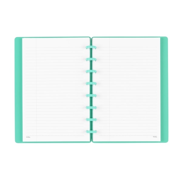 slide 2 of 3, TUL Discbound Notebook, Junior Size, Narrow Ruled, 60 Pages (30 Sheets), Teal, 30 ct