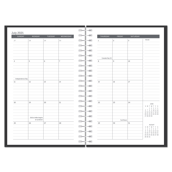 slide 5 of 8, Office Depot Brand Stellar Academic Weekly/Monthly Planner, 8-1/2'' X 6'', Assorted Colors, July 2021 To June 2022, 1 ct