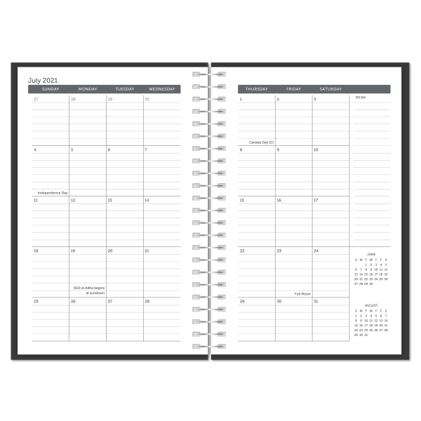 slide 6 of 8, Office Depot Brand Stellar Academic Weekly/Monthly Planner, 8-1/2'' X 6'', Assorted Colors, July 2021 To June 2022, 1 ct