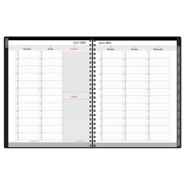 slide 4 of 4, Office Depot Brand Weekly/Monthly Academic Planner, Vertical Format, 6-5/8'' X 8-3/4'', 30% Recycled, Black, July 2021 To August 2022, Odus2033-015, 1 ct