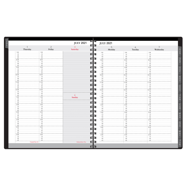 slide 2 of 4, Office Depot Brand Weekly/Monthly Academic Planner, Vertical Format, 8'' X 11'', 30% Recycled, Black, July 2021 To August 2022, Odus2033-009, 1 ct