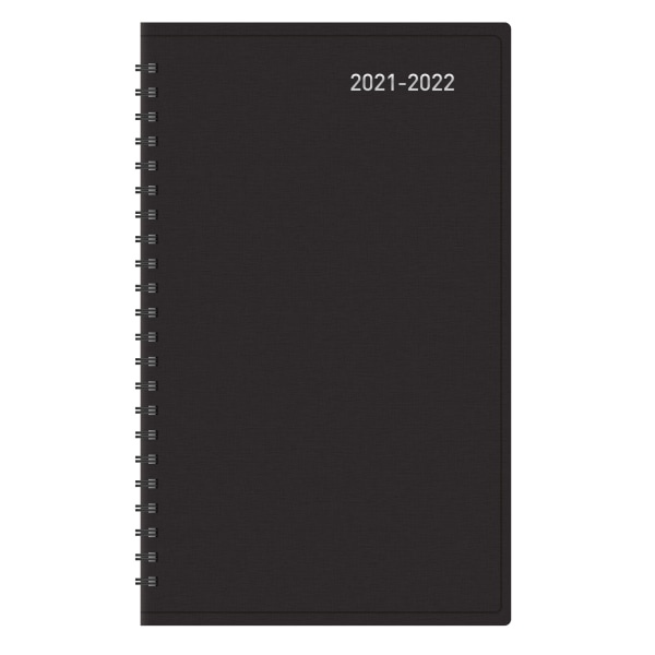slide 4 of 4, Office Depot Brand Weekly/Monthly Academic Planner, 5'' X 8'', 30% Recycled, Black, July 2021 To August 2022, 1 ct