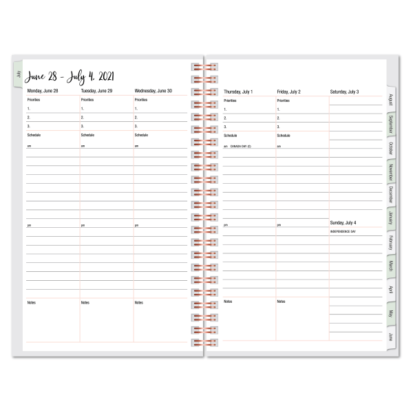 slide 3 of 3, Office Depot Brand Weekly/Monthly Academic Planner, 5'' X 8'', Home Vibes, July 2021 To June 2022, Odus2033-041, 1 ct