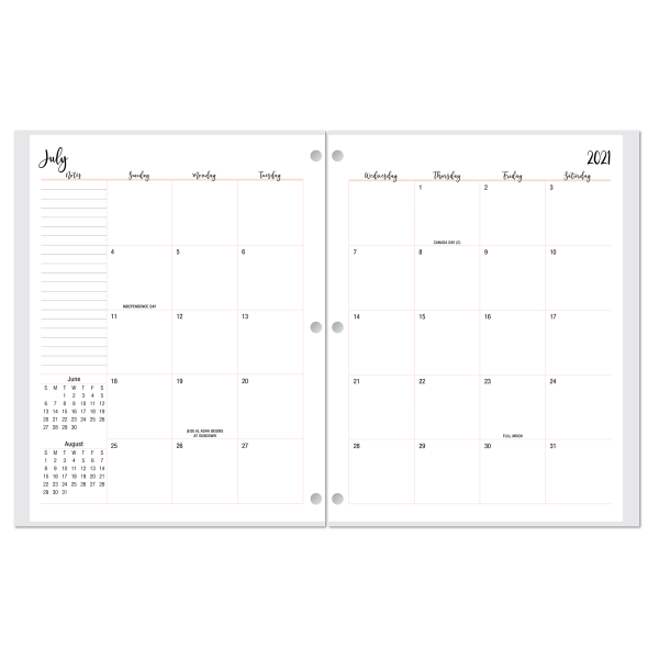 slide 3 of 3, Office Depot Brand Monthly Academic Planner, 8-1/4'' X 10-3/4'', Home Vibes, July 2021 To June 2022, Odus2033-040, 1 ct