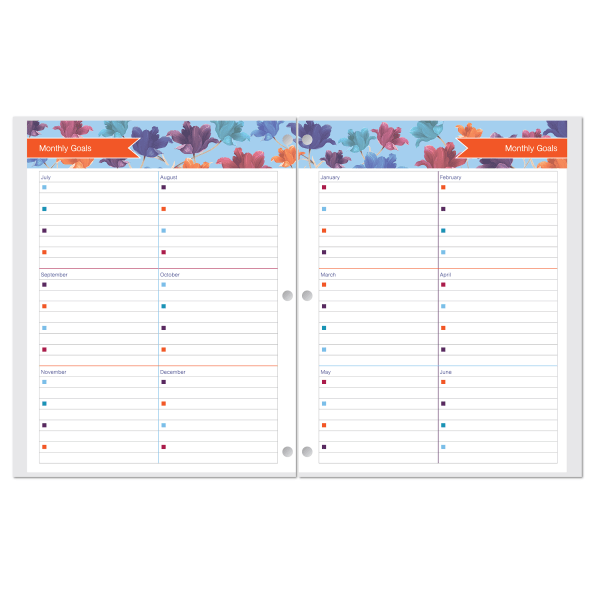 slide 2 of 3, Office Depot Brand Fashion Monthly Academic Planner, 8-1/4'' X 10-3/4'', Floral, July 2021 To June 2022, Odus2033-032, 1 ct