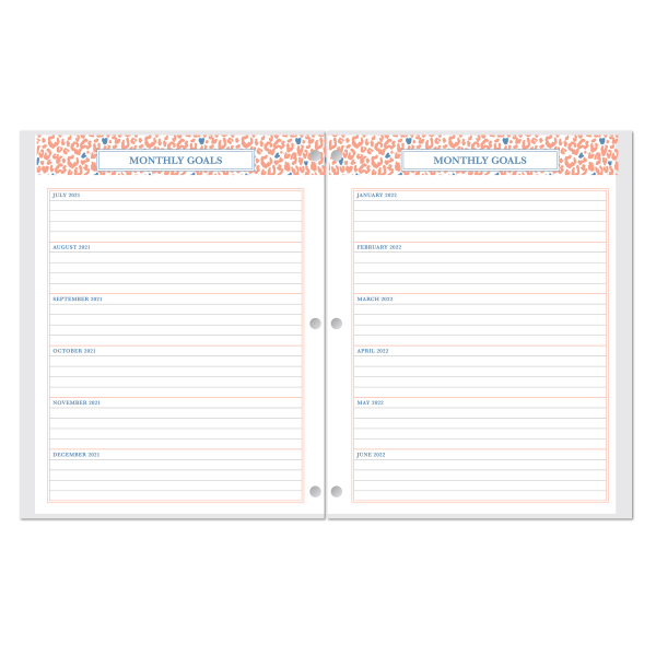 slide 2 of 3, Office Depot Brand Fashion Monthly Academic Planner, 8-1/4'' X 10-3/4'', Cheetah Love, July 2021 To June 2022, Odus2033-027, 1 ct