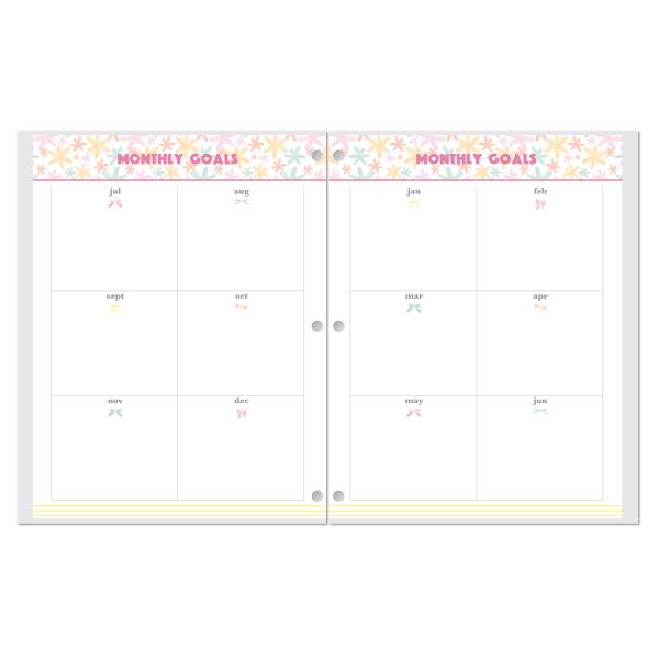 slide 3 of 3, Office Depot Brand Fashion Monthly Academic Planner, 8-1/4'' X 10-3/4'', Charlottes Bows, July 2021 To June 2022, Dx200565-012, 1 ct