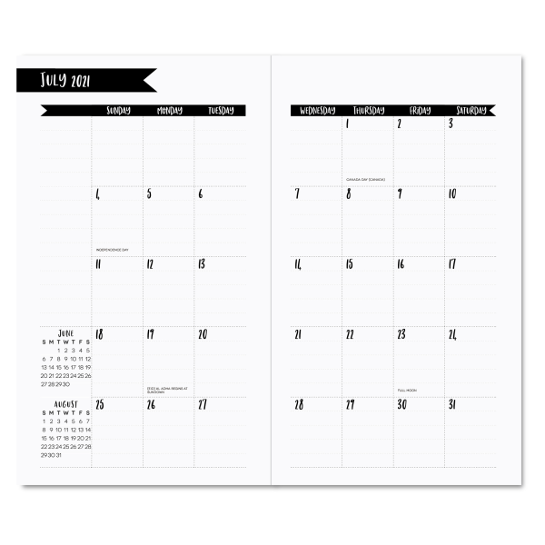 slide 3 of 3, Office Depot Brand Fashion Monthly Academic Planner, 3-1/2'' X 6'', Alphabet, July 2021 To June 2022, Ns35620A, 1 ct