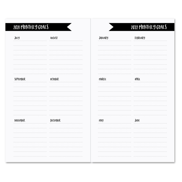 slide 2 of 3, Office Depot Brand Fashion Monthly Academic Planner, 3-1/2'' X 6'', Alphabet, July 2021 To June 2022, Ns35620A, 1 ct