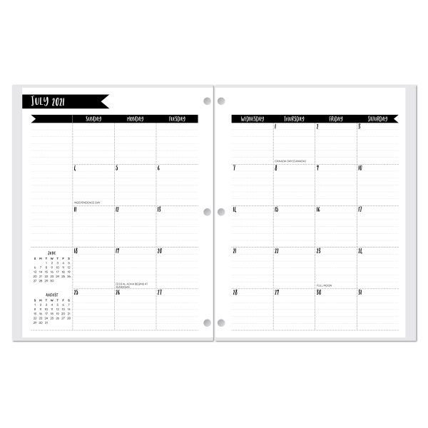 slide 3 of 3, Office Depot Brand Fashion Monthly Academic Planner, 8-1/4'' X 10-3/4'', Alphabet, July 2021 To June 2022, Ns81020A, 1 ct