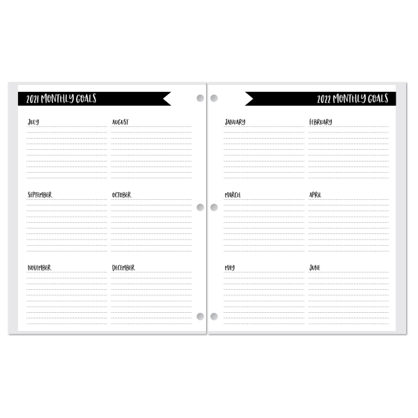 slide 2 of 3, Office Depot Brand Fashion Monthly Academic Planner, 8-1/4'' X 10-3/4'', Alphabet, July 2021 To June 2022, Ns81020A, 1 ct