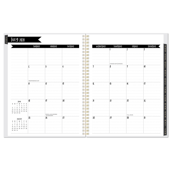 slide 2 of 3, Office Depot Brand Fashion Weekly/Monthly Academic Planner, 8-1/2'' X 11'', Alphabet, July 2021 To June 2022, Nw8511Ppa, 1 ct