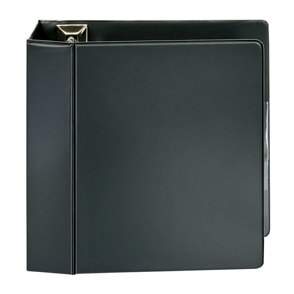 slide 4 of 10, Office Depot Brand Heavy-Duty 3-Ring Binder, 5'' D-Rings, Black, 1 ct