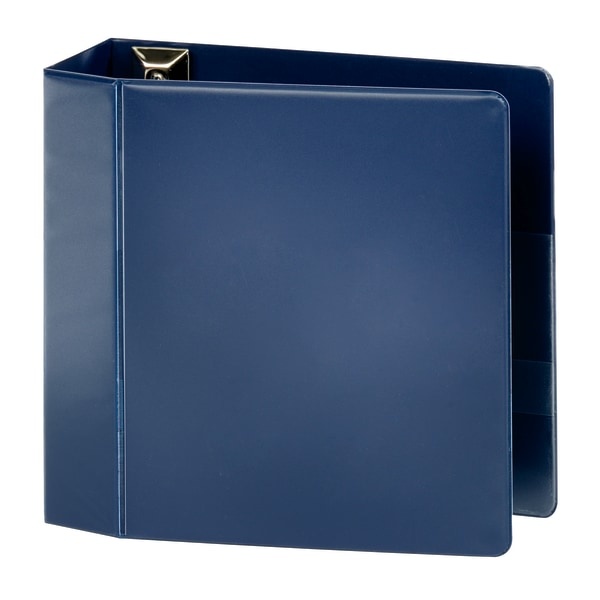 slide 2 of 5, Office Depot Brand Heavy-Duty 3-Ring Binder, 4'' D-Rings, Navy, 4 in