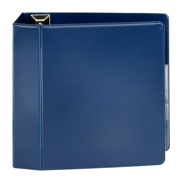 slide 5 of 5, Office Depot Brand Heavy-Duty 3-Ring Binder, 4'' D-Rings, Navy, 4 in