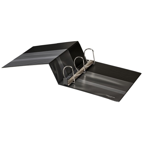 slide 2 of 7, Office Depot Brand Heavy-Duty View 3-Ring Binder, 4'' D-Rings, Black, 1 ct