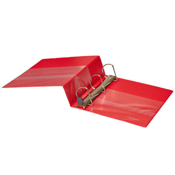slide 7 of 8, Office Depot Brand Heavy-Duty View 3-Ring Binder, 3'' D-Rings, Red, 3 in