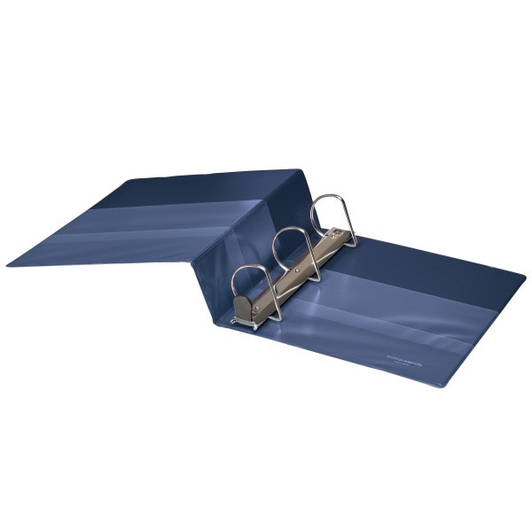 slide 2 of 7, Office Depot [In]Place Heavy-Duty View 3-Ring Binder, 3'' D-Rings, Navy, 3 in