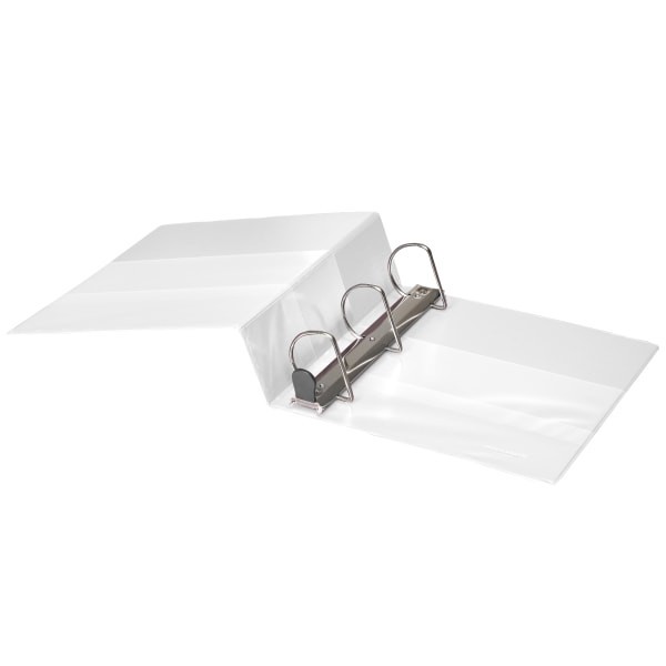 slide 2 of 8, Office Depot Brand Heavy-Duty View 3-Ring Binder, 3'' D-Rings, White, 3 in