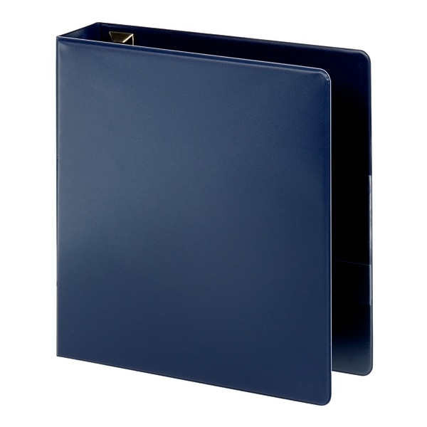 slide 2 of 5, Office Depot Brand Heavy-Duty 3-Ring Binder, 2'' D-Rings, Navy, 2 in